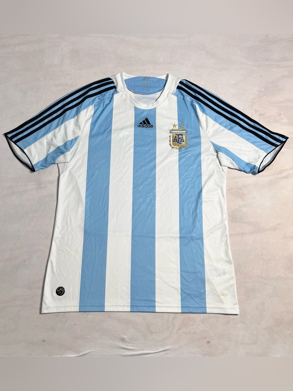 Adidas Argentina AFA Home Jersey Men’s Large L Embossed World Cup Soccer Shirt